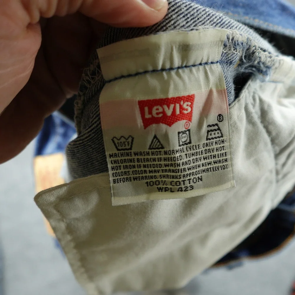 Vintage Levi's 501 Jeans Mens 34x36 Blue Straight Leg Button Fly Dark Wash Denim